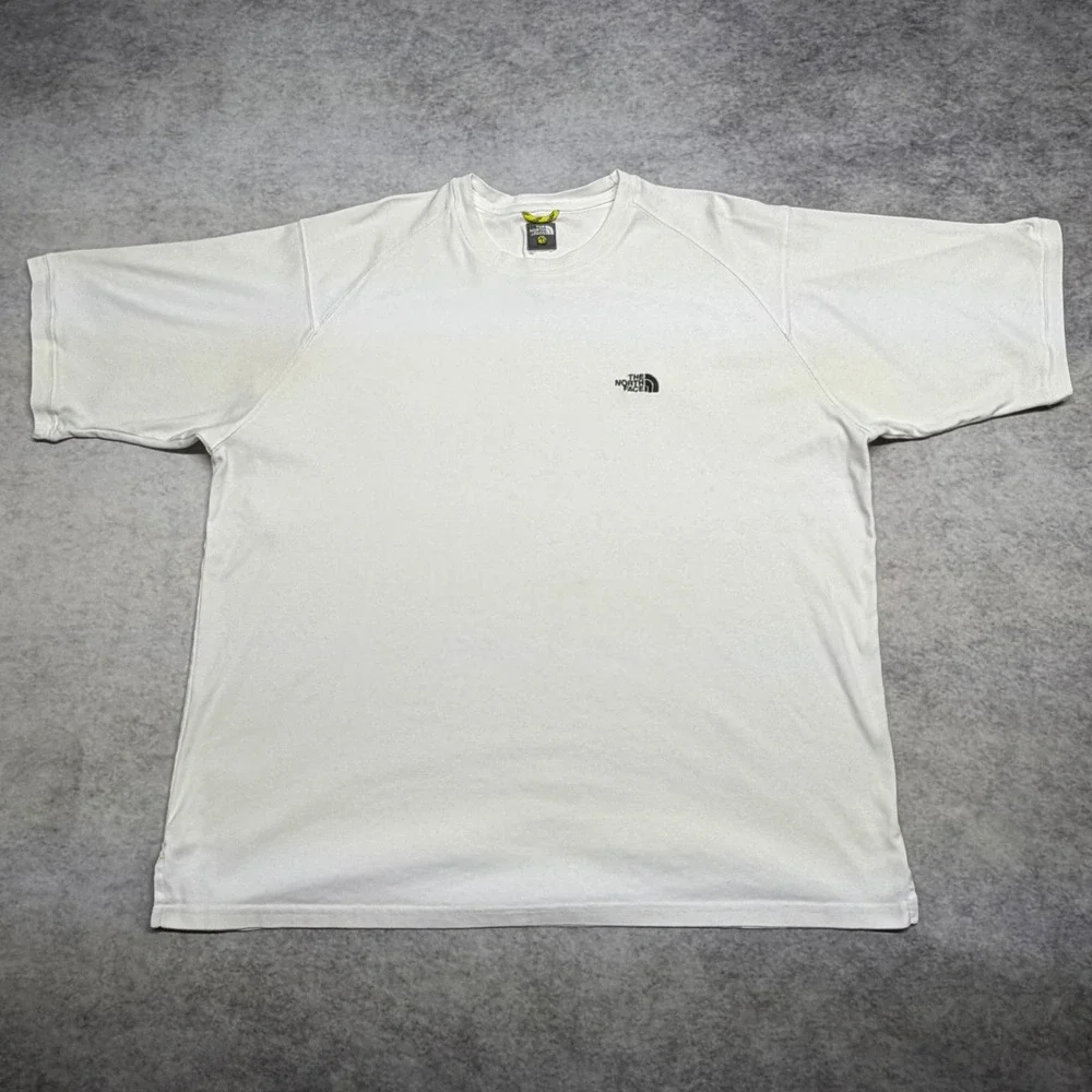 VTG The North Face A5 Series Mens XL White Embroidered Logo Short Sleeve T Shirt